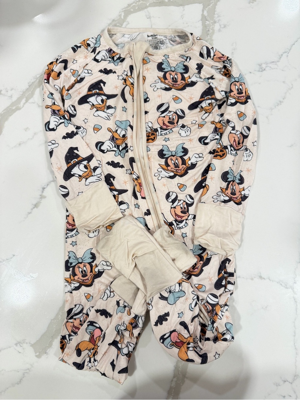 Disney Minnie Mickey & Donald Halloween Footie Pajamas